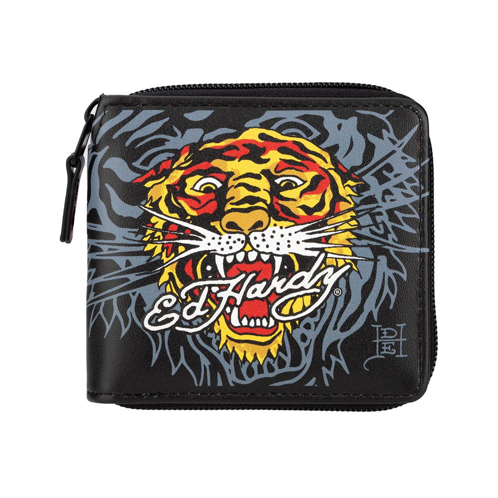 Ed Hardy Zip Around Stitch Wallet