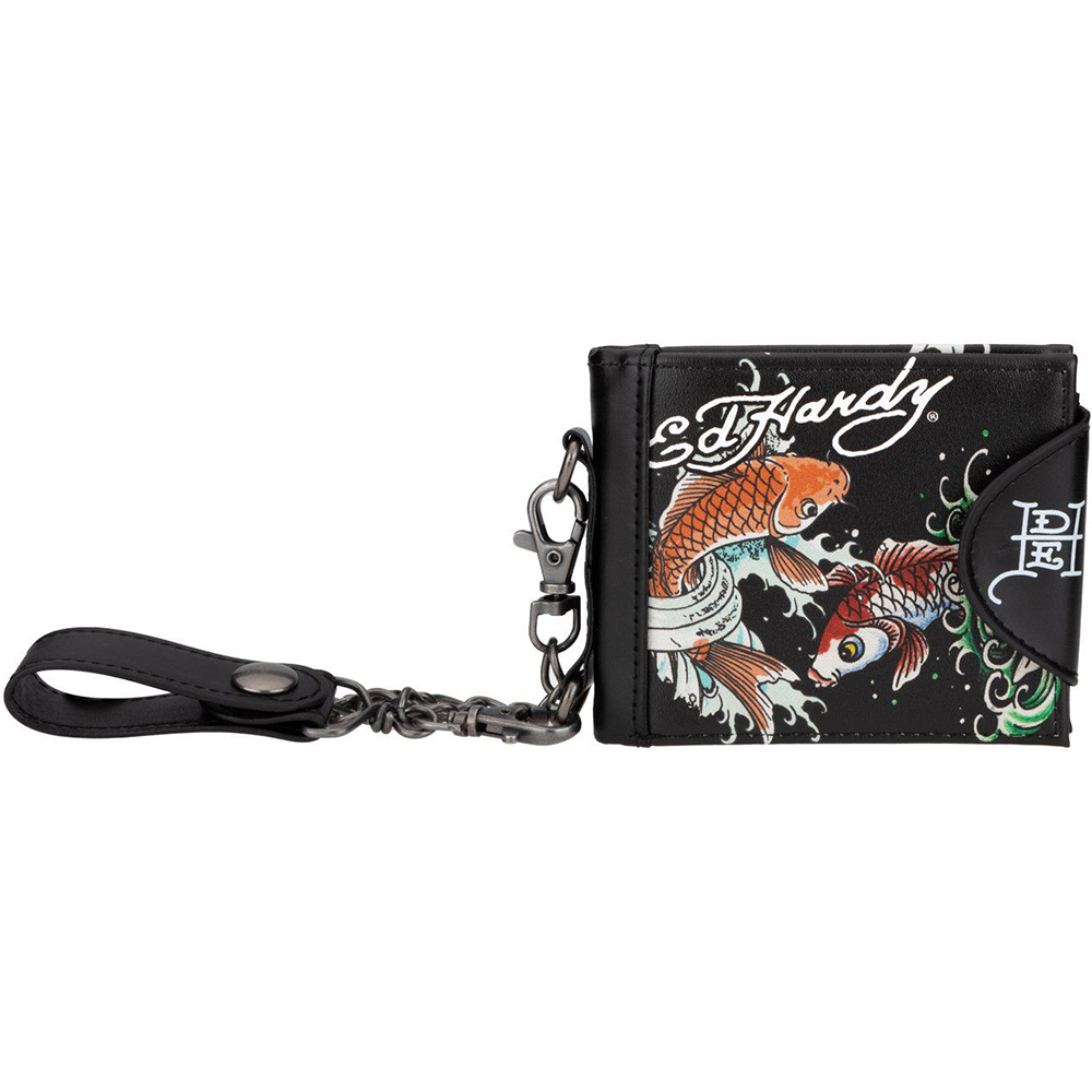 Ed Hardy Snap Closure Bifold Wallet w/Printing