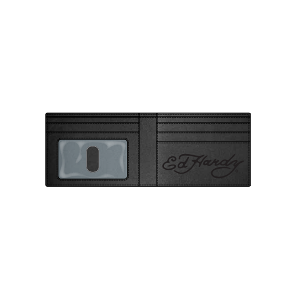 Ed Hardy Zip Around Stitch Wallet