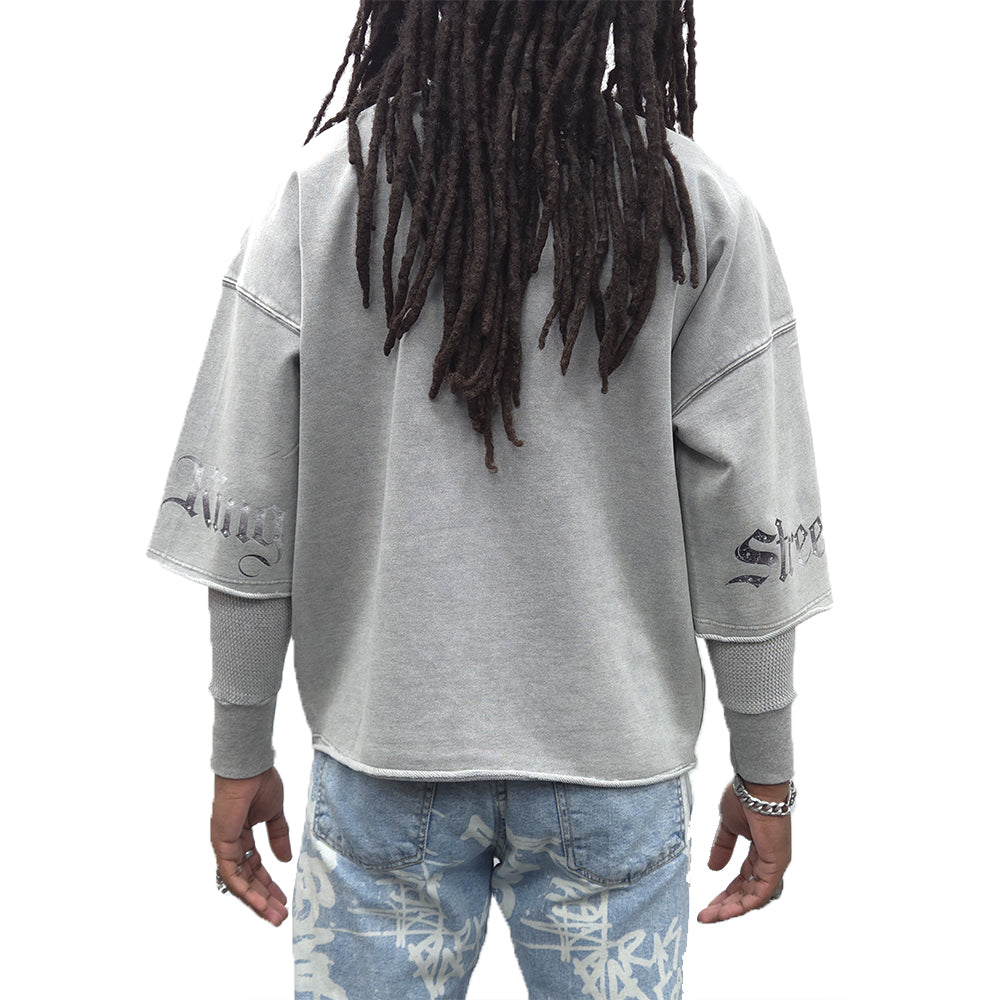 Men's Street Saint Enzyme Cropped 3/4 Sleeve Fleece Crew