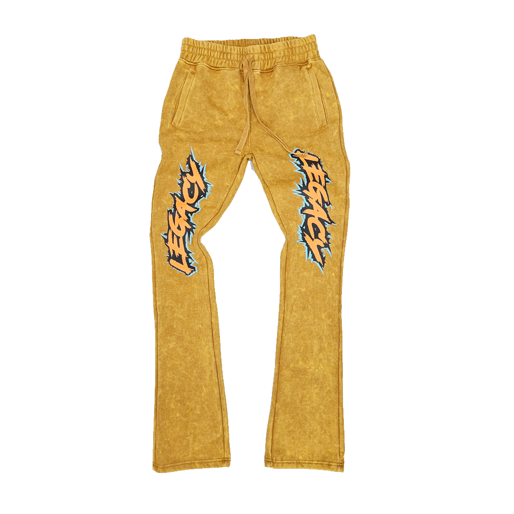 Men's Stacked Acid Wash Fleece Pant