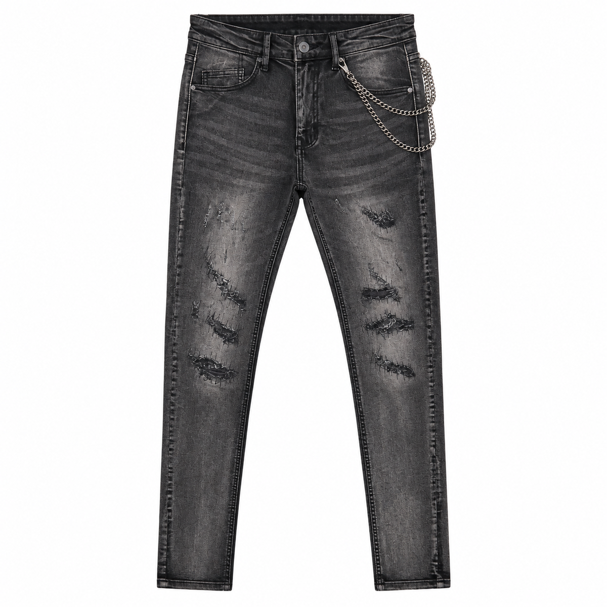 Men's Rip & Repair Jeans w/Keychain