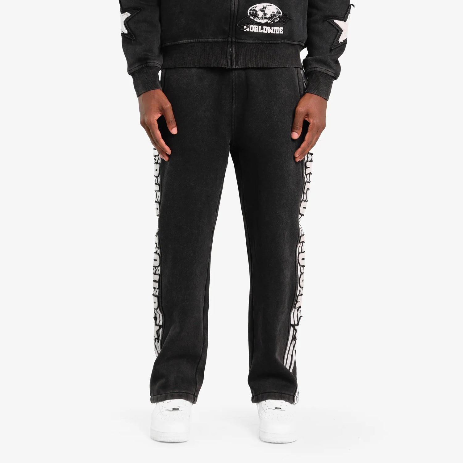 Men's World Tour Fray Applique Flare Pants