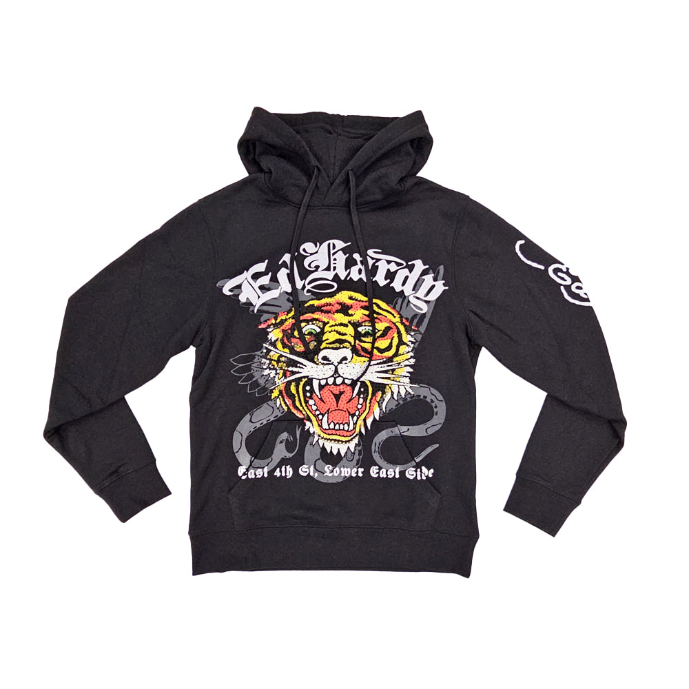 Men's Tiger Head Rhinestone Hoodie