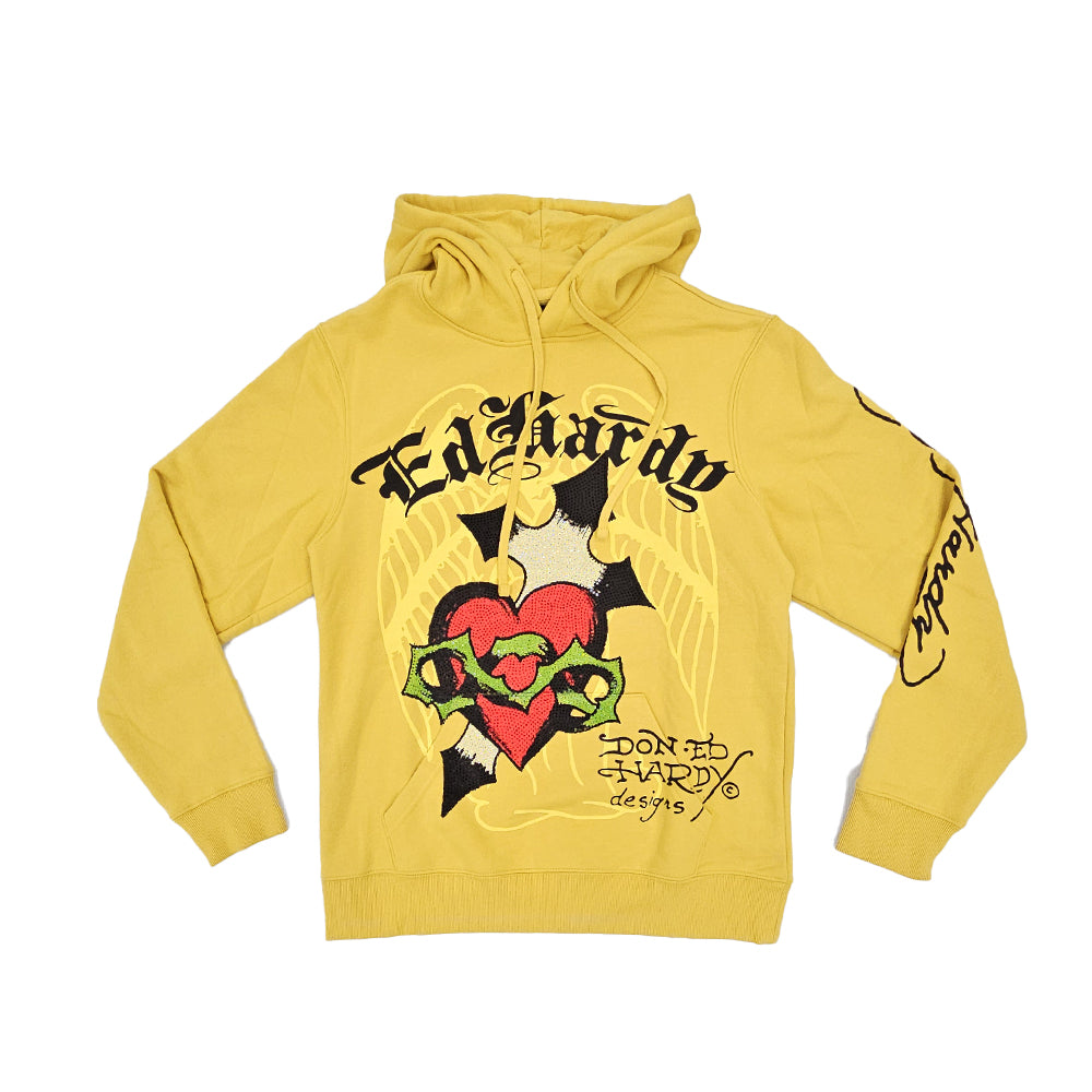 Men's Sacred Heart Rhinestone Hoodie