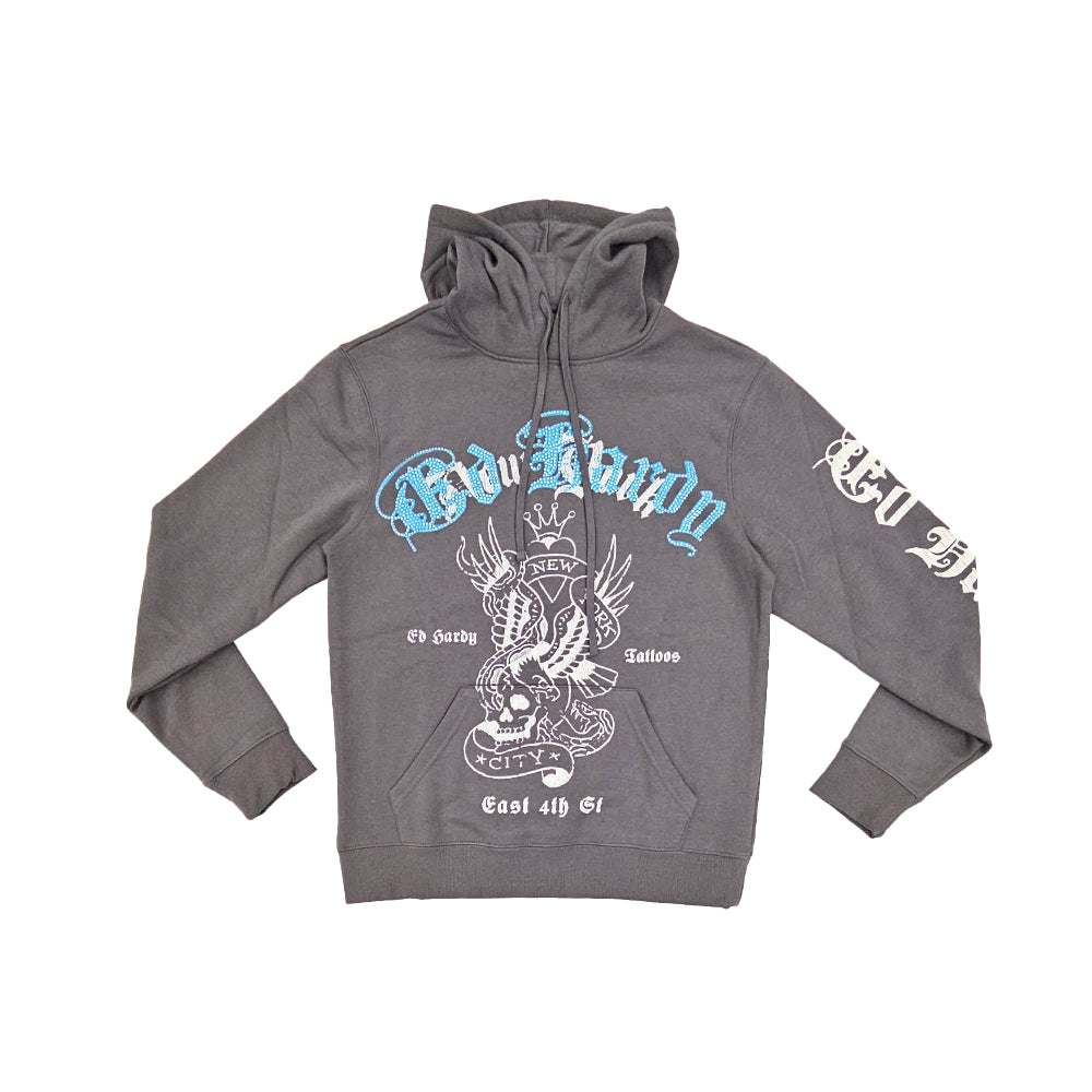 Men's NY Eagle Rhinestone Hoodie