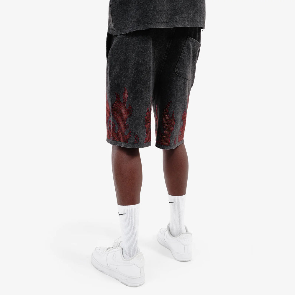 Men's French Terry Flame Stone Short