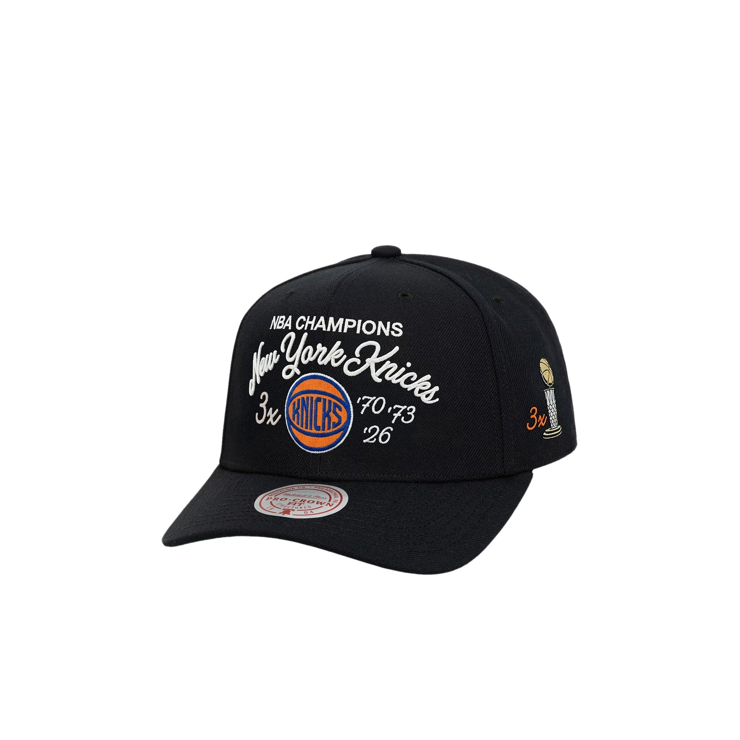 NBA CHAMPIONS TROPHY STRETCH NEW YORK KNICKS SNAPBACK