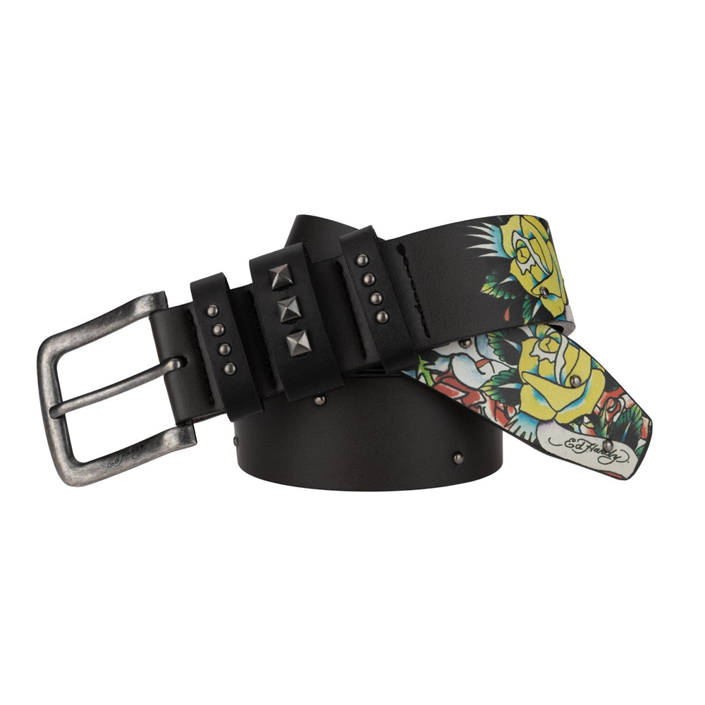 Ed Hardy 38mm Printed and Studded Belt
