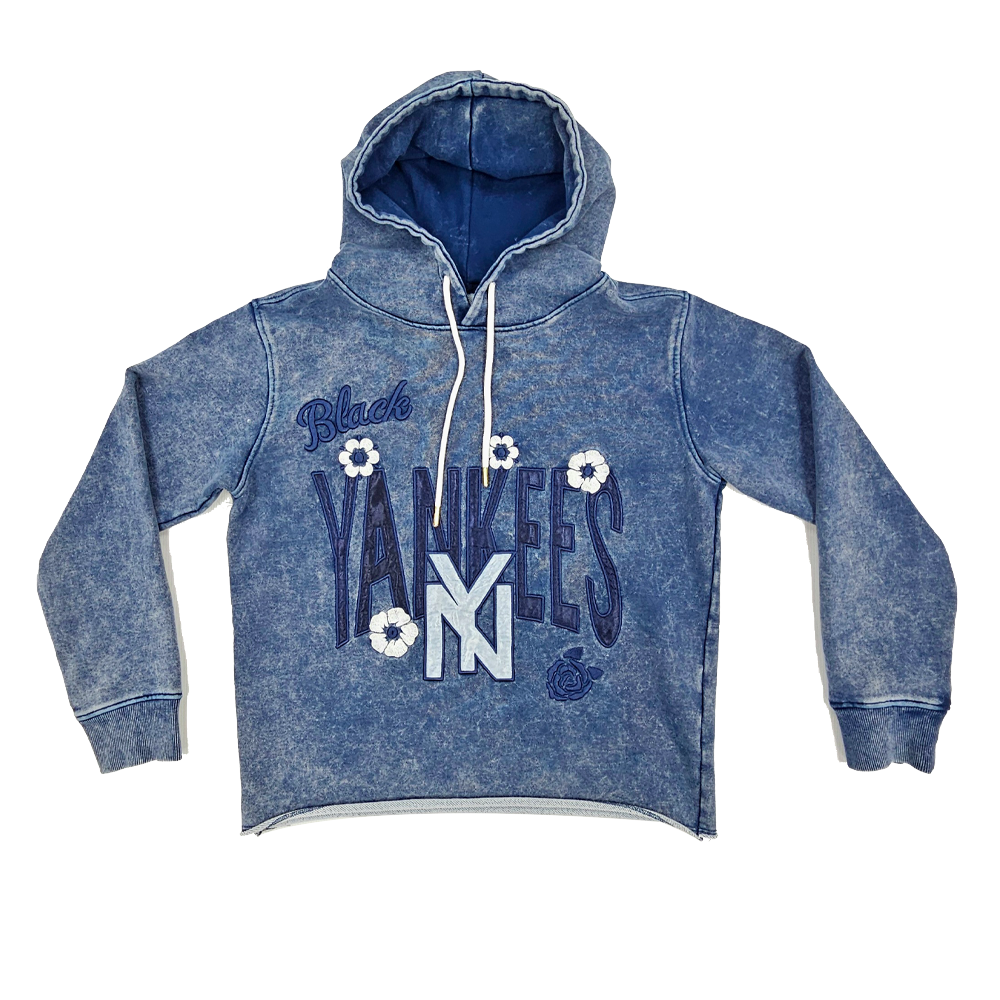 Men's Black Yankees Cropped Hoodie