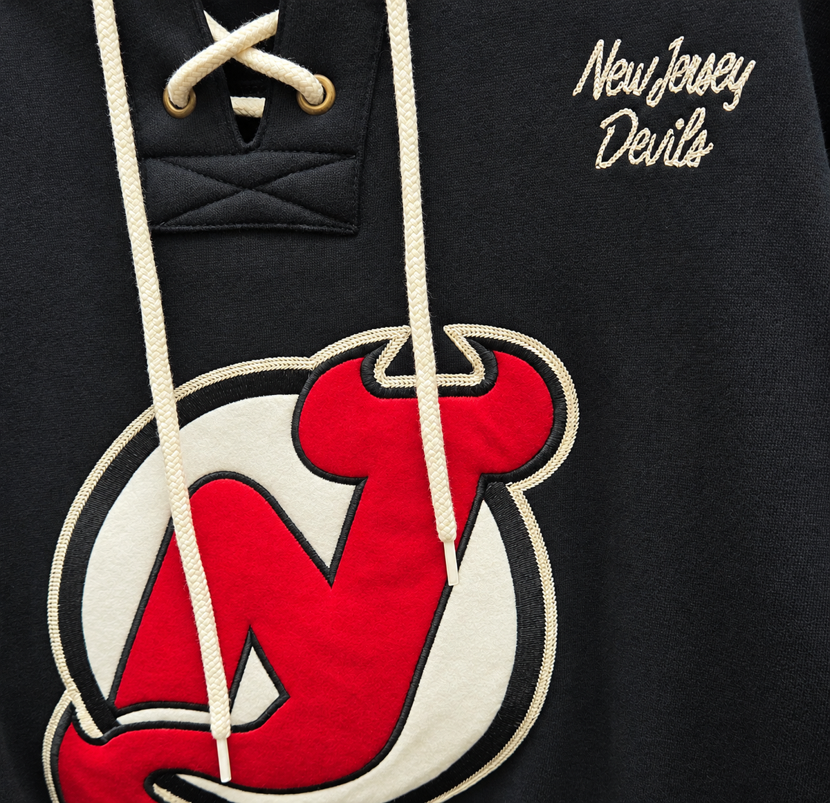 Men's NJ Devils Jet Black Sweep Check Eternal Lacer