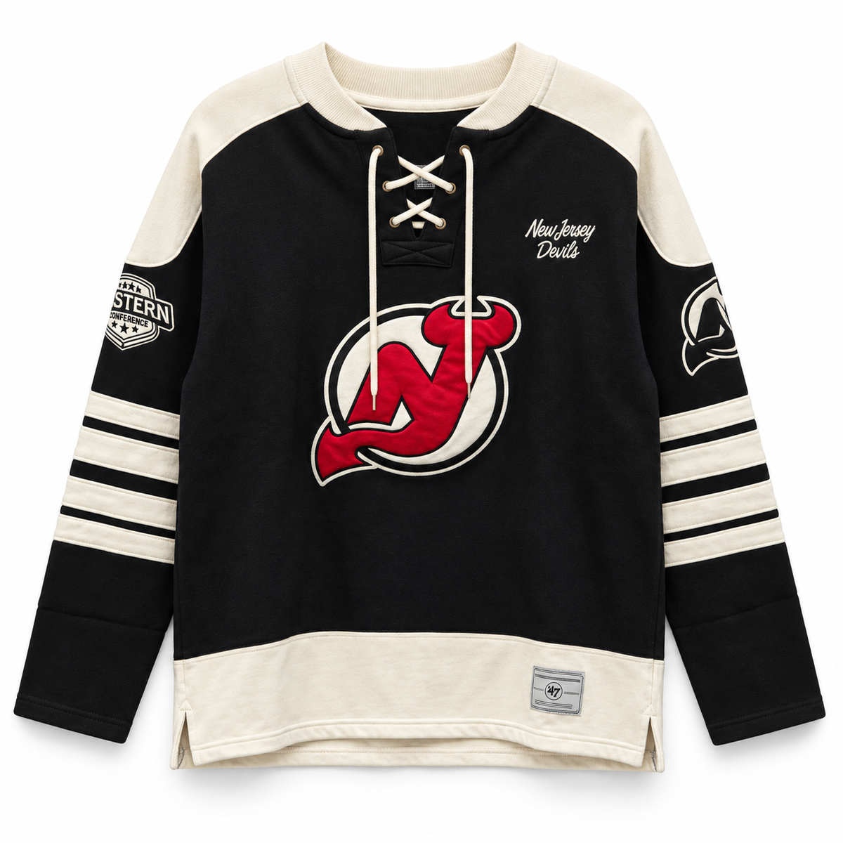 Men's NJ Devils Jet Black Sweep Check Eternal Lacer