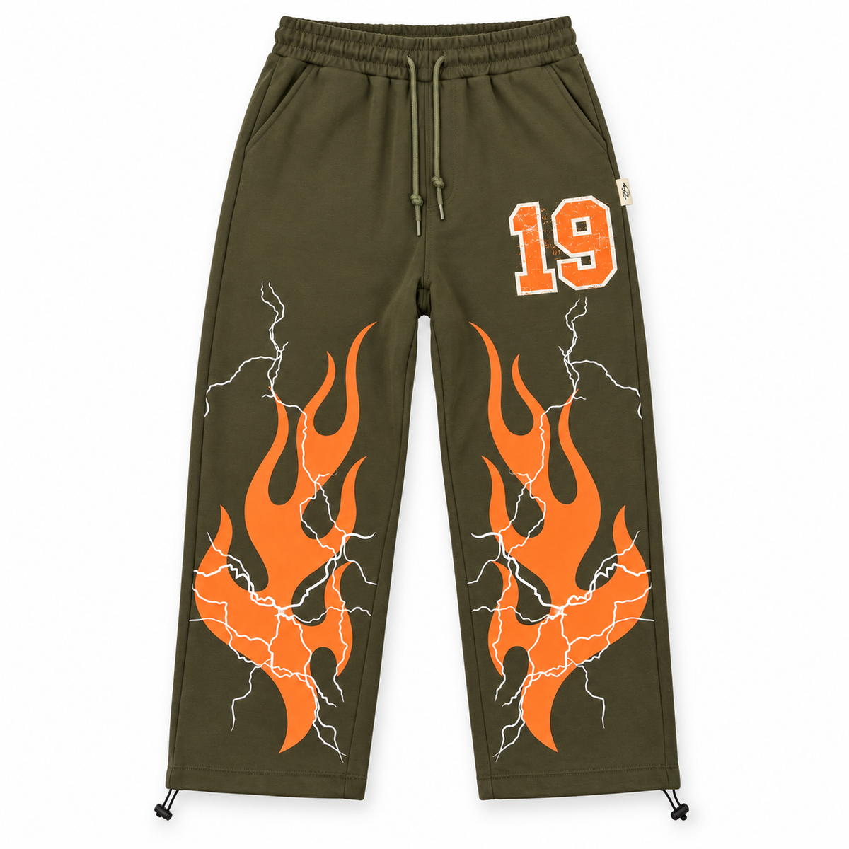Men's Flame Baggy Pants