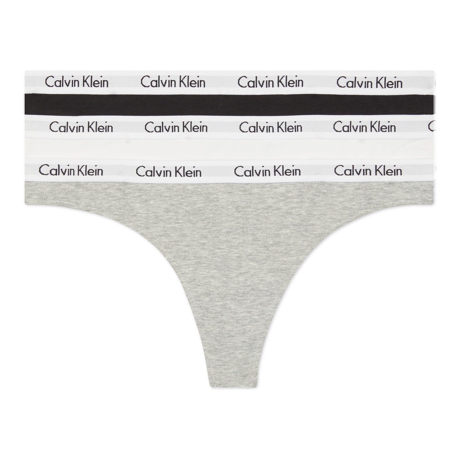 CK Icon Logo 3-Pack Low Rise Thong