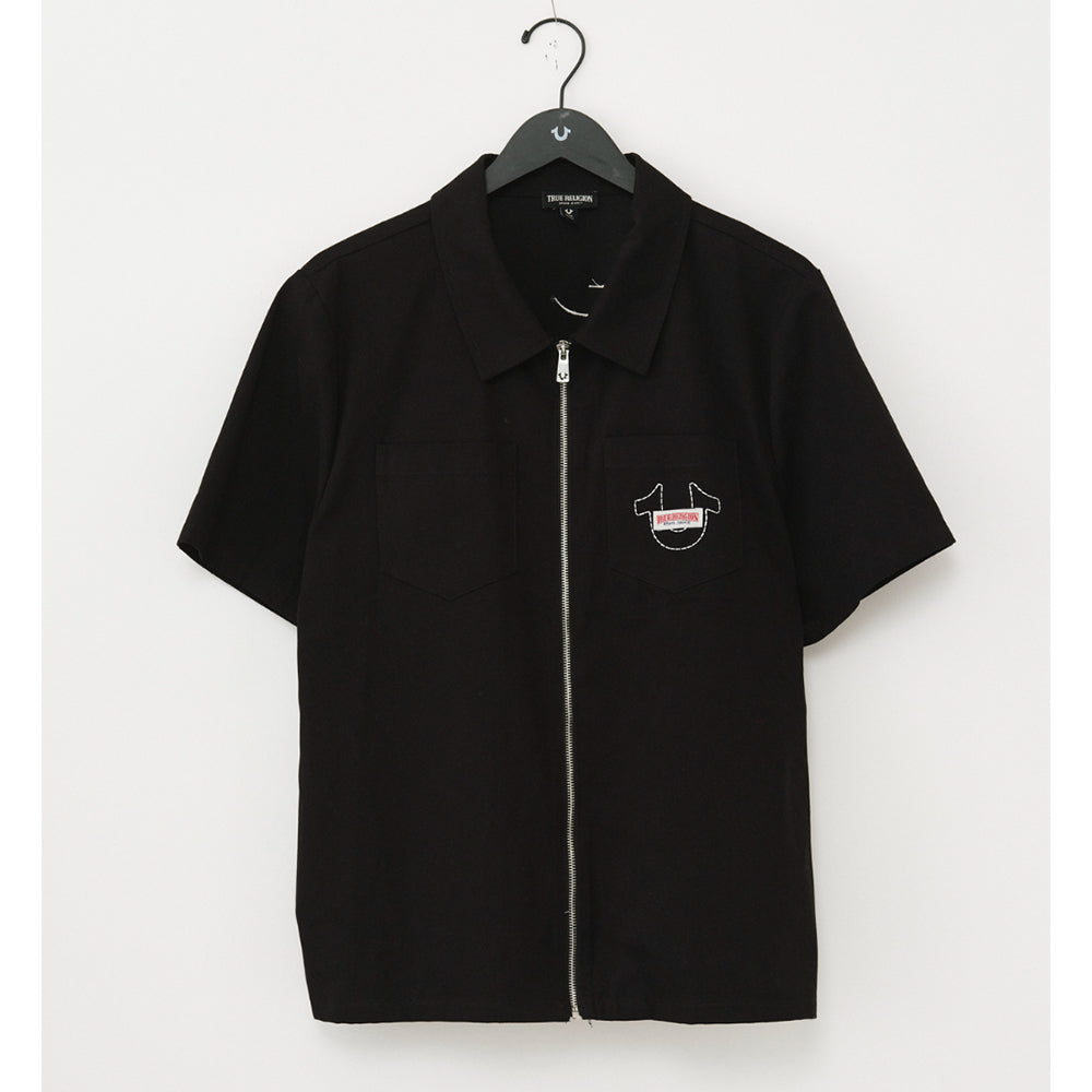 True Religion Men's Full Zip Buddha Shirt