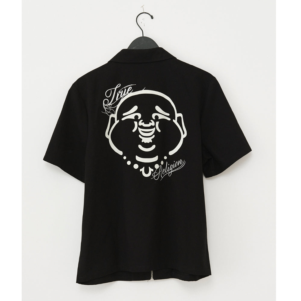 True Religion Men's Full Zip Buddha Shirt