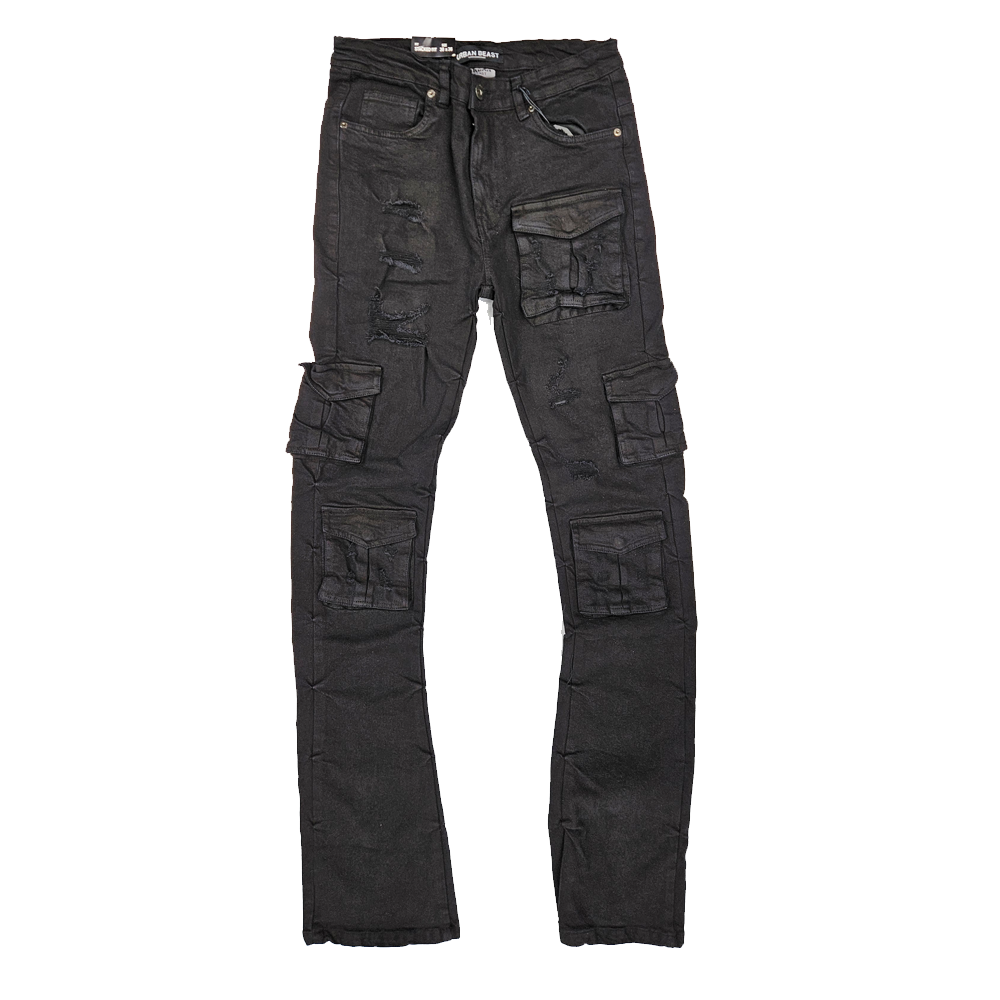 Men's UB Black Cargo Stack Jean