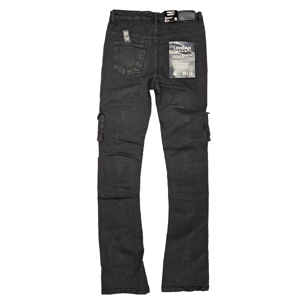 Men's UB Black Cargo Stack Jean