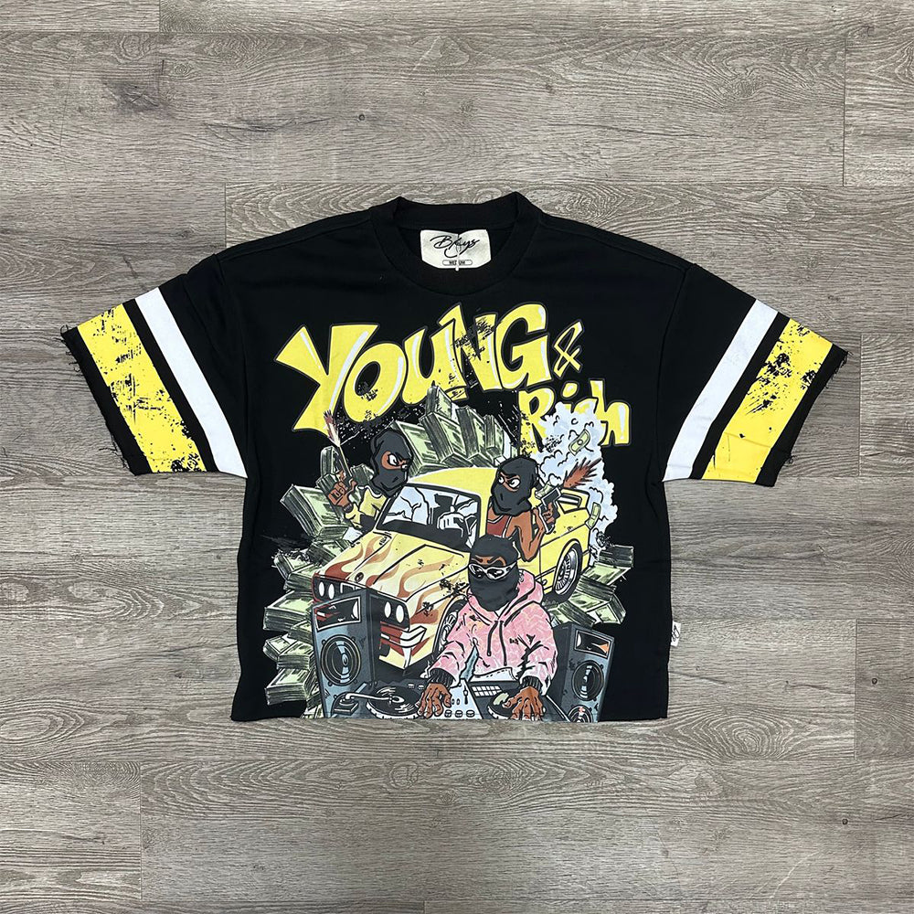 Men's Young and Rich Cropped Tee