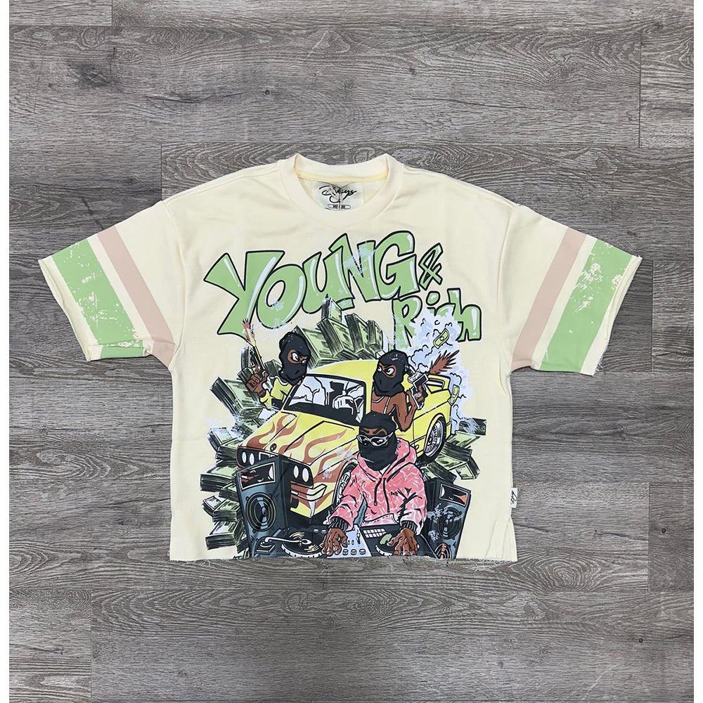 Men's Young and Rich Cropped Tee