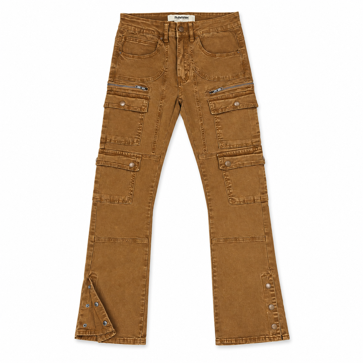 Men's Stone Washed Stacked Flare Cargo Pant