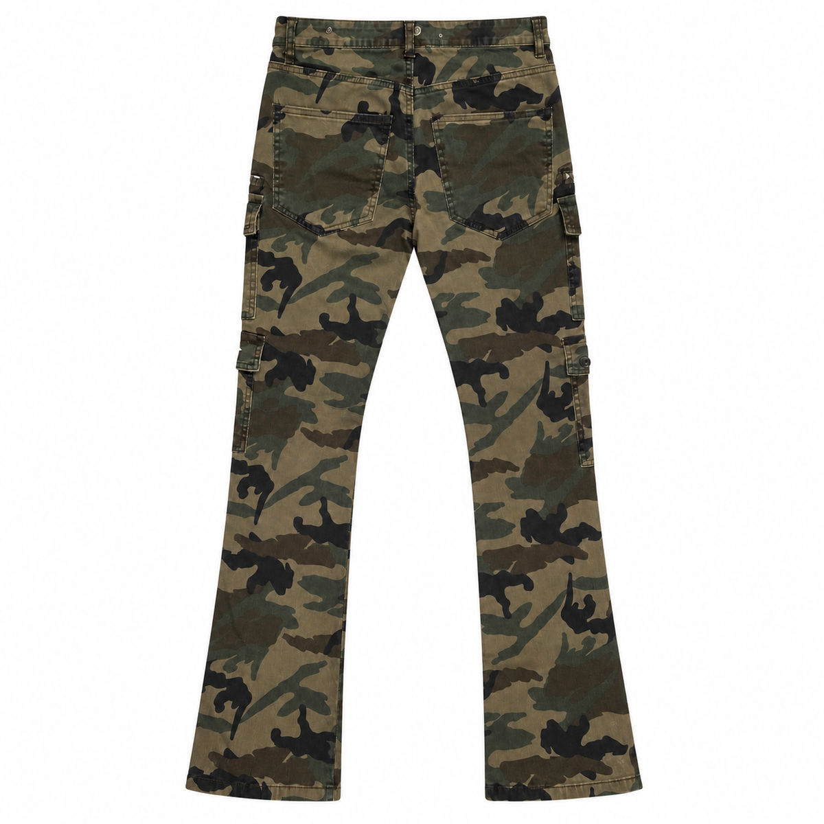 Men's Stone Washed Stacked Flare Cargo Pant