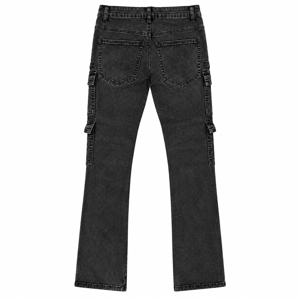 Men's Stone Washed Stacked Flare Cargo Pant