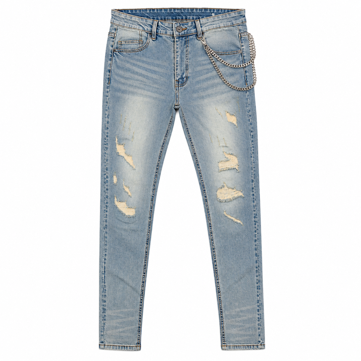Men's Rip & Repair Jeans w/Keychain