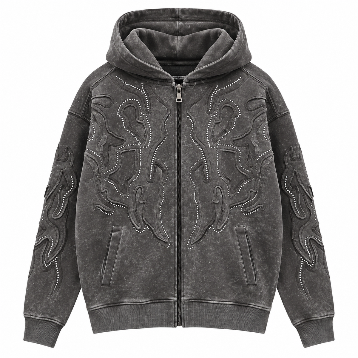 Men's Sparkled Terry Zip Up Hoodie
