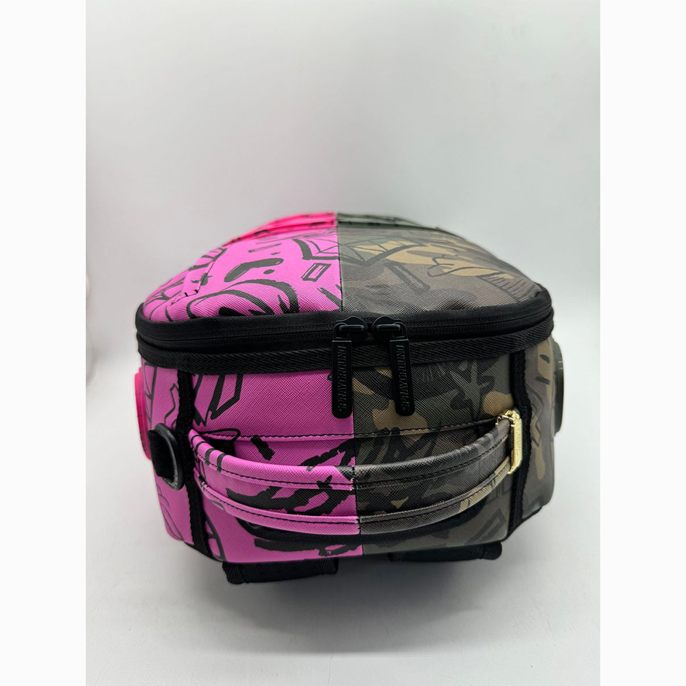 SPRAYGROUND SPLIT PINK AND CAMO DLXSV BACKPACK
